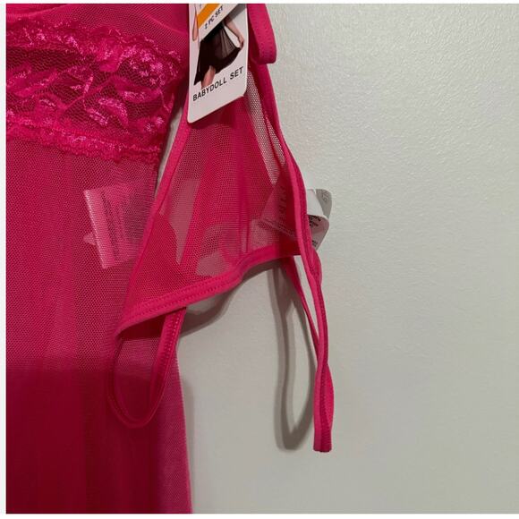 Flora by Flora Nikrooz Babydoll Set Womens Small Modern Feminine Sexy Lingerie - Picture 4 of 6